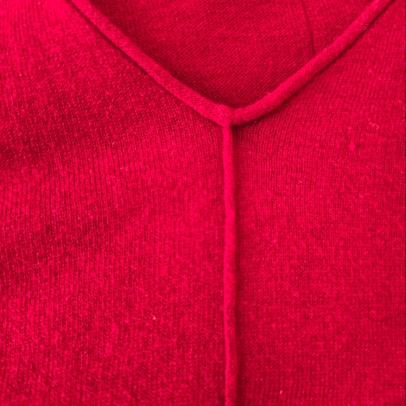 Gap Red Cotton/Wool Blend Knit V Neck Sweater size XL - Picture 11 of 12
